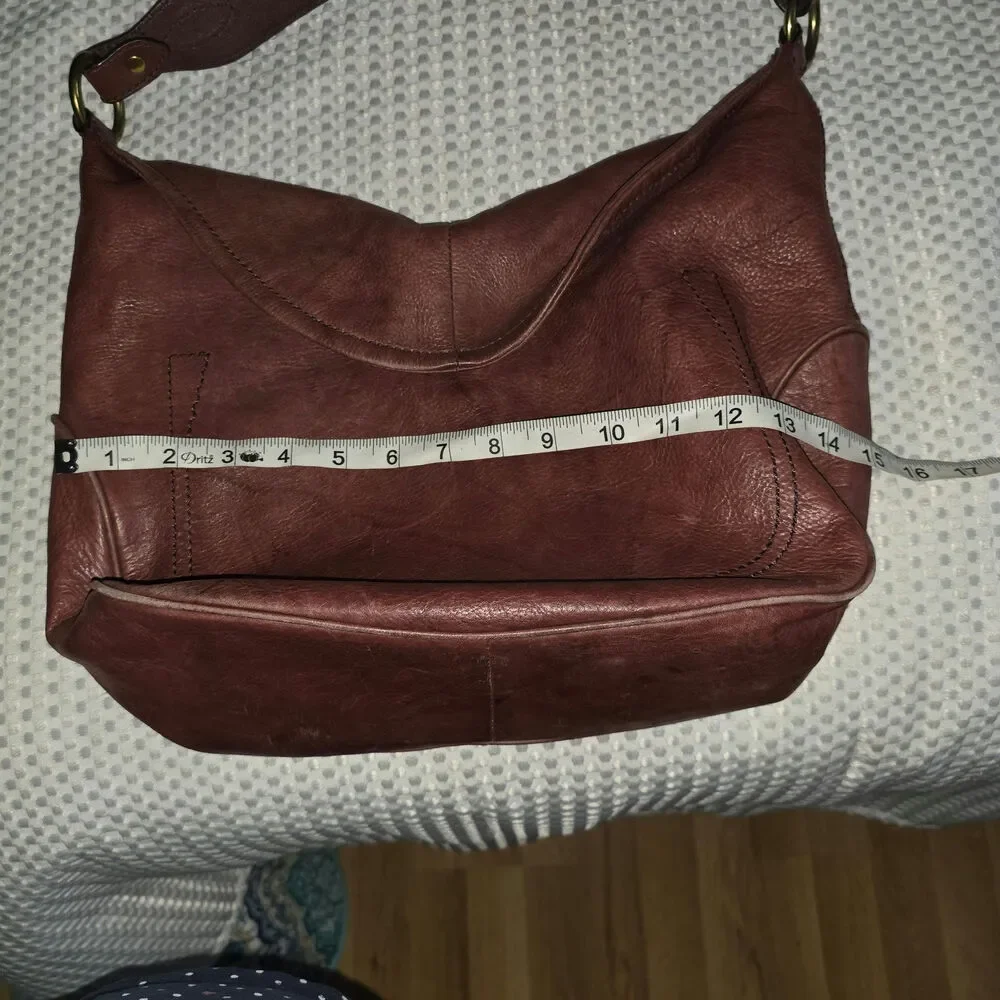 FRYE BROWN CAMPUS LEATHER HOBO BAG - Picture 2 of 8